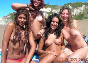 topless beach girl